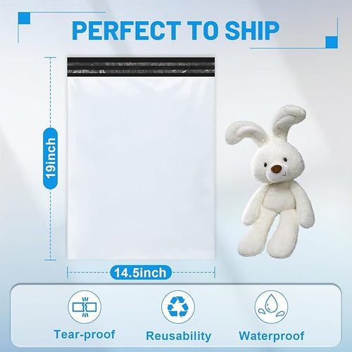 200 Pcs Poly Mailers Shipping Bags 14.5x19 Inch Packaging Clothes Polymailers - Image 2