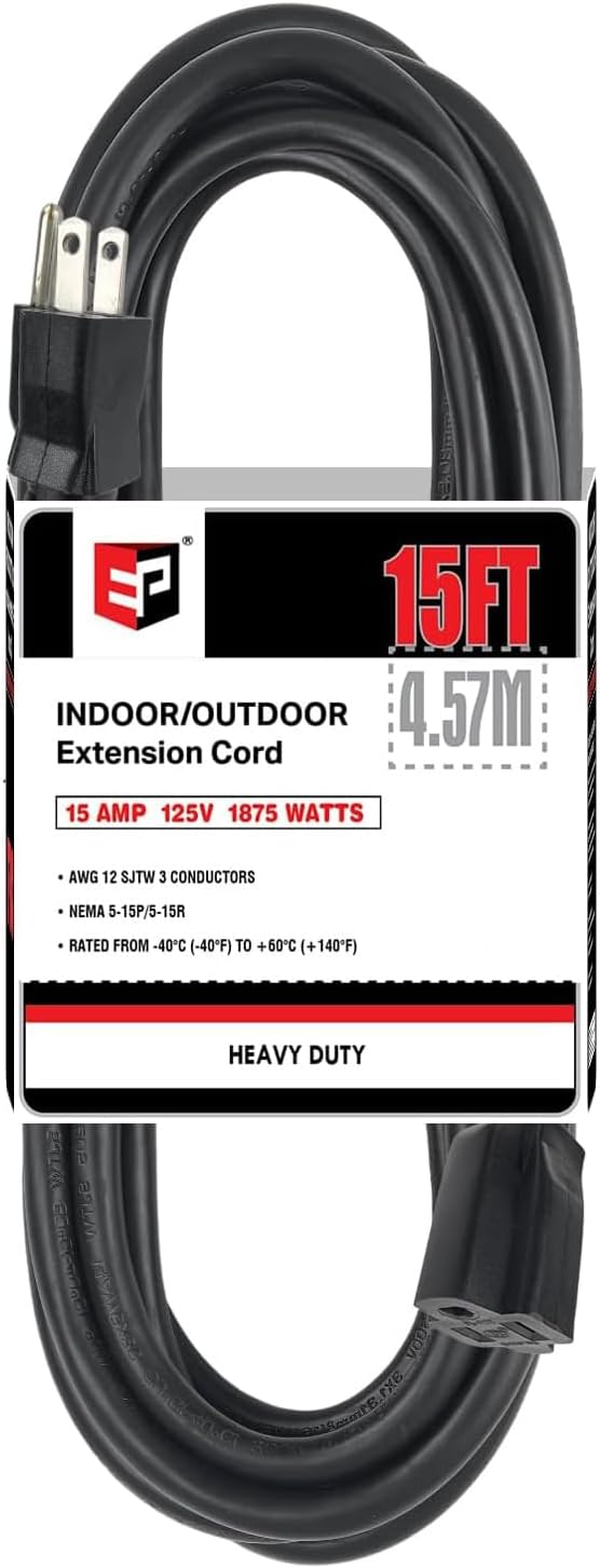 EP 15 Ft Outdoor Extension Cord by ENERGYPRO