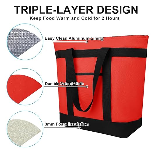 2Pk Insulated Reusable Tote Bag - Image 9