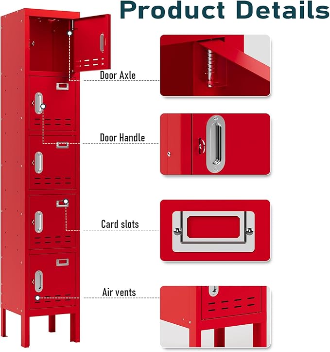 Metal Lockers - 66" Height Steel Lockers - Image 3