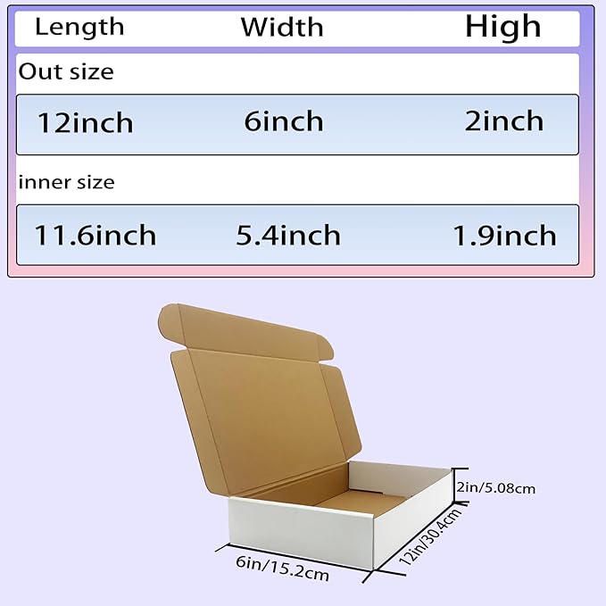 12x7x2 inches Shipping Boxes Set of 25, Holidays Gift and Small Business Giving - Image 4