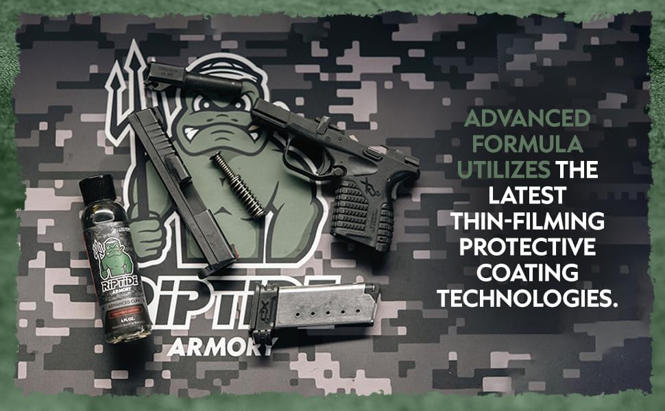 Riptide Armory Advanced Gun Cleaner & CLP+ Graphene 2 Step Kit - Clean, Lube, Protect Long-Lasting Formula - Nano Coat Technology - Veteran Founded & Formulated by Former US Navy Seal - Image 4