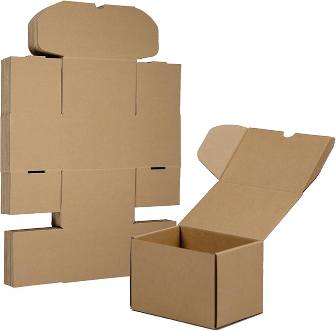 6x4x4 Inches Shipping Boxes Set of 25 by HESESOH