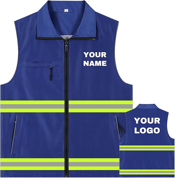 YOWESHOP Lightweight Zip-Up Safety Vest by YOWESHOP