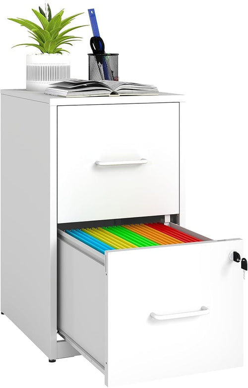 2 Drawer File Cabinet with Lock, Vertical Filing Cabinets by Unknown