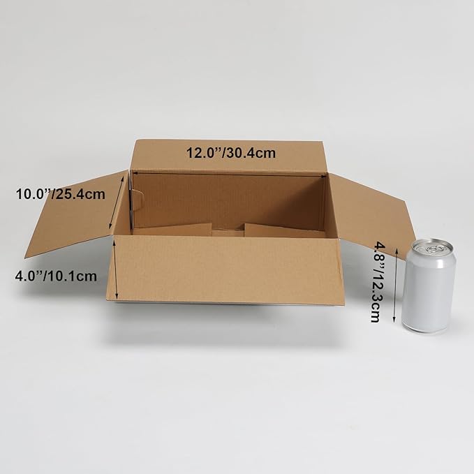 CRUGLA 12x10x4 White Shipping Boxes Set of 15 - Image 2