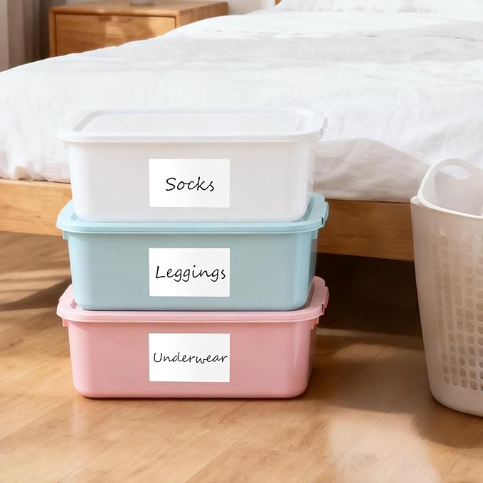 500 Pcs Rectangle Inventory Stickers Vinyl 3 × 5 Inch Moving Labels - Image 3