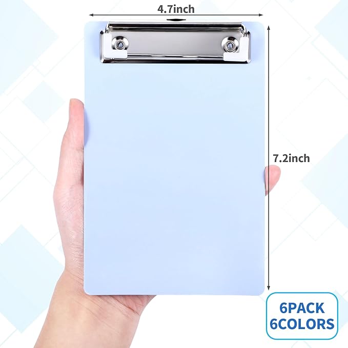 6 PCS MiNi Clipboard，Pretty Cute Small Clipboards 4×6 Inch A6 - Image 3