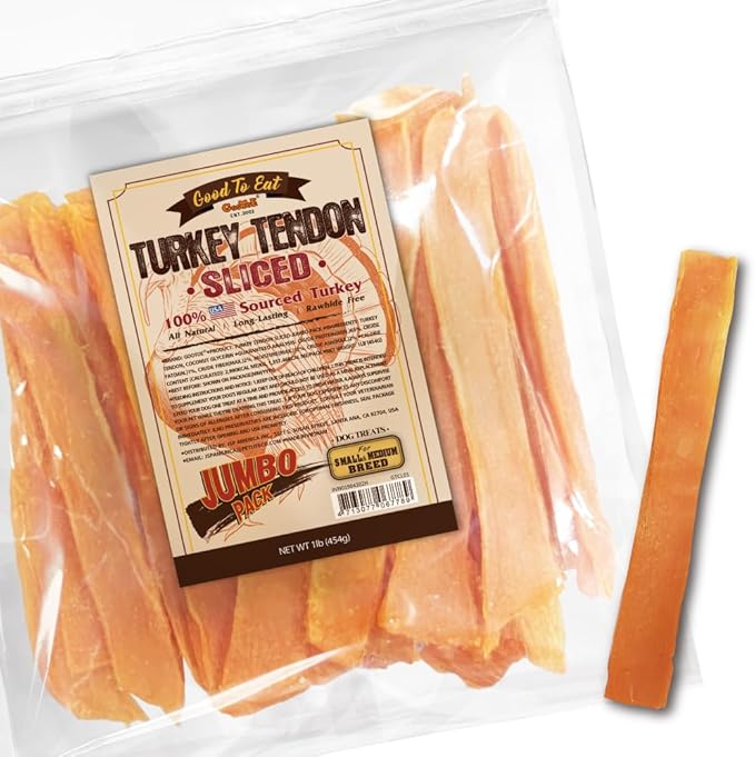 Gootoe Turkey Tendons for Dogs –All-Natural, Hypoallergenic Dog Treats by GooToE