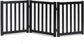 LZRS 3-Panel Wooden Free Standing Foldable Dog Gate Indoor – 24" High, by LZRSPET