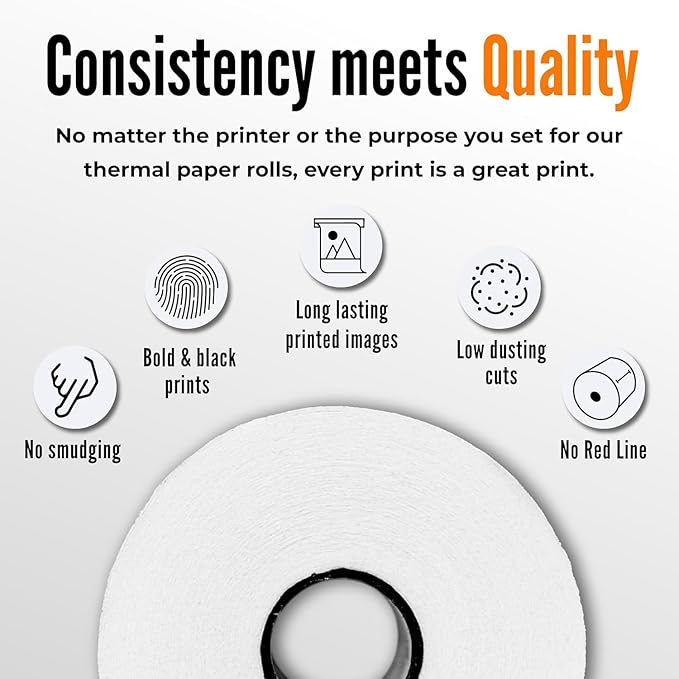 3 1/8 X 230 Thermal Paper Rolls – BPA-Free Rolls - Image 5