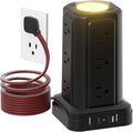 PASSUS Power Strips with Surge Protection, Flat Plug Power Strip with 12 by PASSUSSurgeProtectorTower