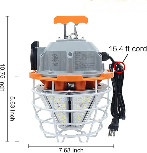150W LED Temporary Work Light Fixture 110V-277V 25000ML 5000K Light Daylight - Image 2