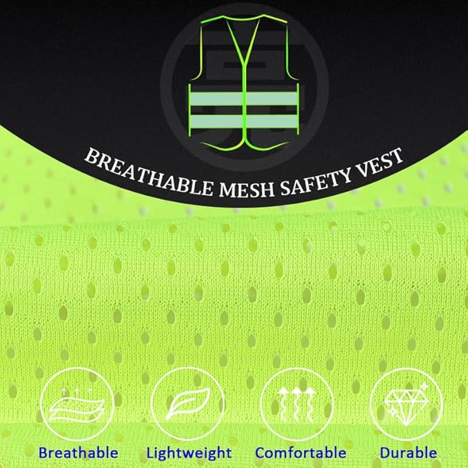 BeautyWill Custom Logo Safety Vest Class2 High Visibility Reflective Vest - Image 7