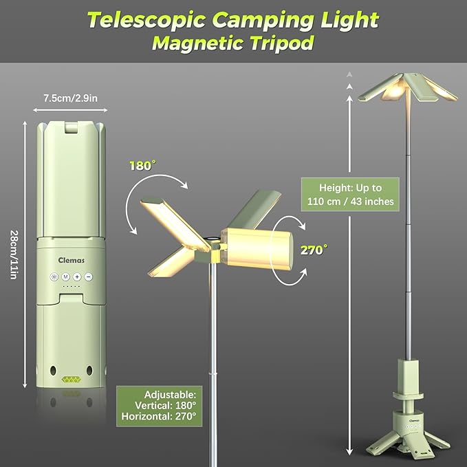 Telescopic Camping Lights Rechargeable 14000 mAh Led Multifunction Magnetic - Image 2