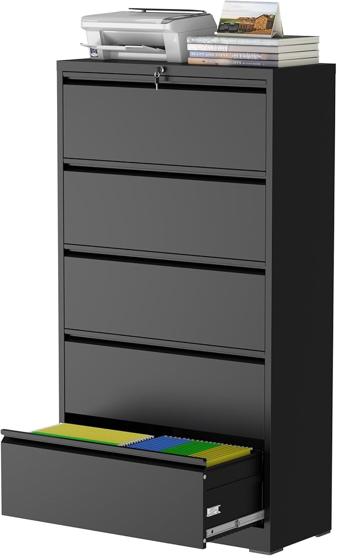 5 Drawer Lateral File Cabinet by Unknown