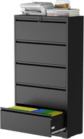 5 Drawer Lateral File Cabinet by Unknown
