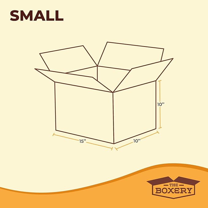 The Boxery Moving Boxes 10-Pack Small | 15x10x10 inch Brown/Kraft Corrugated - Image 3