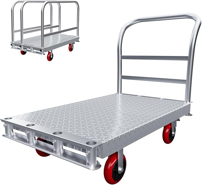 2IN1 Steel Panel Cart Dolly – Large Heavy Duty Drywall Lumber Truck Cart by kaiwrxin