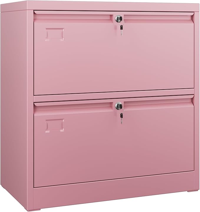 Aobabo 2 Drawer Wide Lateral File Cabinet, Metal Filing Cabinet by Aobabo