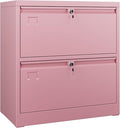 Aobabo 2 Drawer Wide Lateral File Cabinet, Metal Filing Cabinet by Aobabo