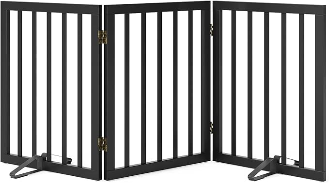 Black 18-55" Foldable Pet Gate for Stairs & Doorways, Puppy Gate Fence - Image 6