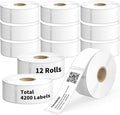 Tacnology 12 Rolls 4200 Labels Direct Thermal Labels Compatible by Tacnology