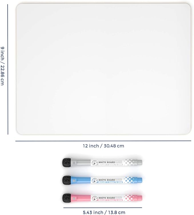 Nicpro 9 x 12 inches Lapboard Small Dry Erase Lap Board Double Sided - Image 3