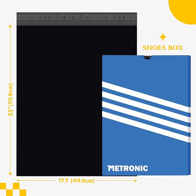 Metronic Large Poly Mailers 17.7x22” 25 Pack, Bulk Shipping Bags - Image 4