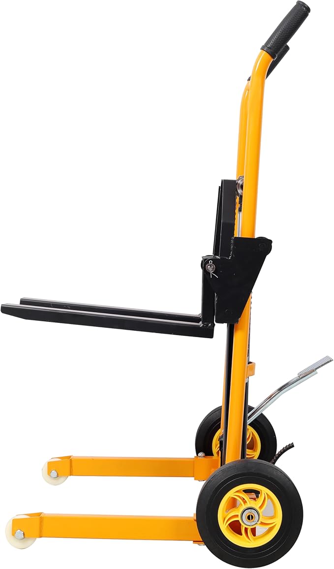 440lbs Material Lift Stacker, 35.5" Hydraulic Fork Lift, Max Lift Manual - Image 2