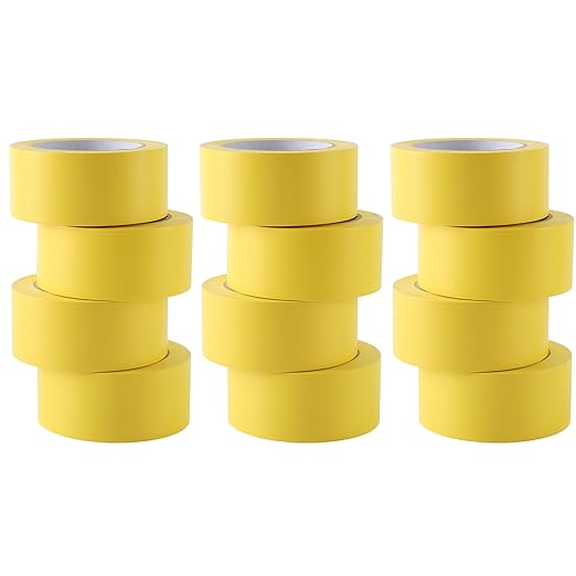 Lichamp 12 Rolls Vinyl Tape, Premium Safety Marking and Traffic Floor Marking by Lichamp