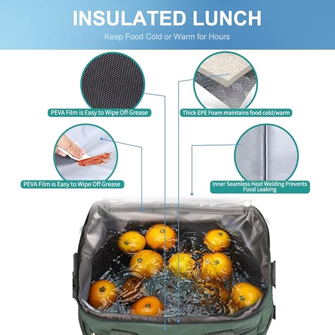 Iknoe Large Cooler Bag Collapsible 24 Can Insulated Bags Leakproof Lunch Cooler - Image 2