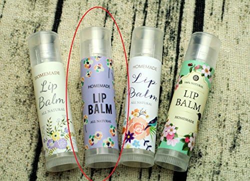 Homemade Skincare Products Adhesive Labels Stickers for Lip Balm Handcream Candle Container Tubes 20pcs (T Lip Balm - Lilac) - Image 3