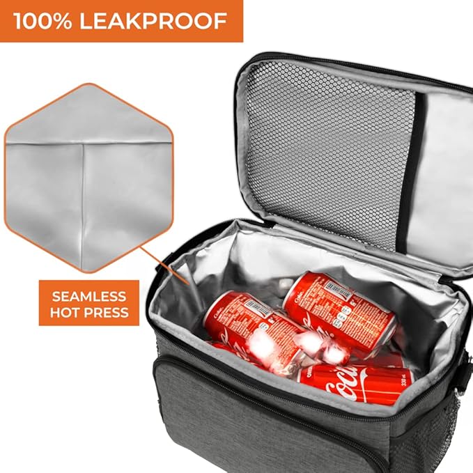 opux Insulated Soft Lunch Bag for Men Women for Office Work School Picnic - Image 4