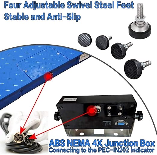 Industrial Floor Scale, 1000LB/0.5LB - Image 4