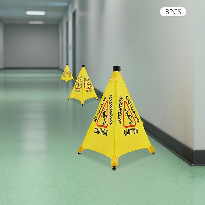 8 Pack Umbrella Wet Floor Signs - Image 4