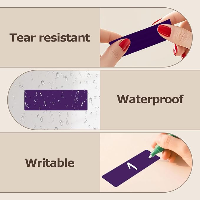 3 × 1 Inches Purple Rectangle Color Coding Labels 1000 PCS, Self-Adhesive - Image 7