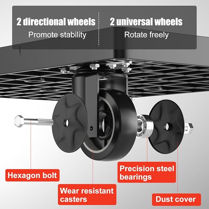 WUD Push Cart, Folding Mobile Platform Trolley, Thickened and Reinforced - Image 4