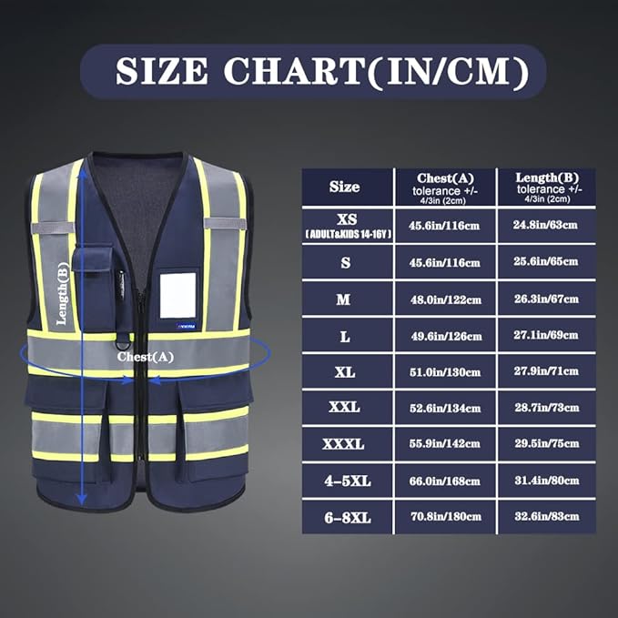 AYKRM 11 color High Vis Reflective Safety Vest - Image 3