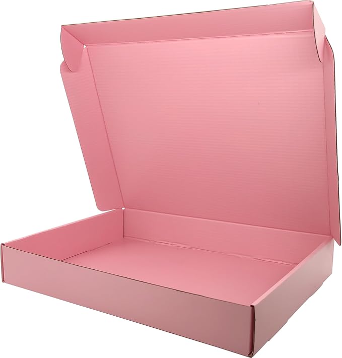 Pink Shipping Boxes for Small Business Pack of 25-13x10x2 inches Cardboard - Image 3