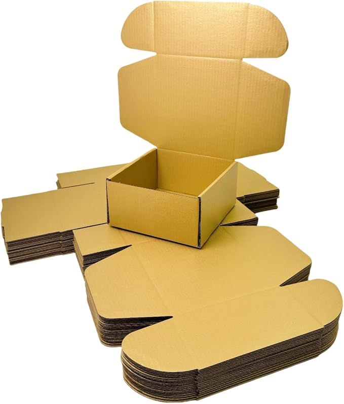 10 Pcs 9.8 x 9.8 x 4 inches Large Size Corrugated Cardboard Gift Boxes - Image 3