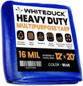 WHITEDUCK 12' x 20' Super Heavy Duty Poly Tarp Thick 16 Mil, Waterproof 100% UV by WHITEDUCK