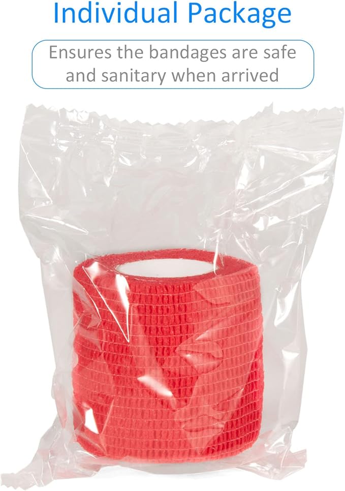 24 Pack Self Adherent Cohesive Wrap Bandages Non Woven Cohesive Bandage Elastic - Image 6