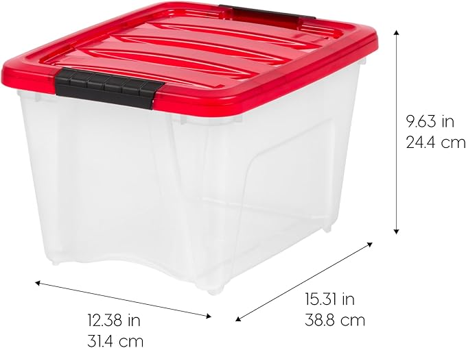IRIS USA 19 Qt. Stackable Plastic Storage Bins - Image 2