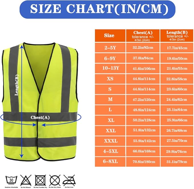AYKRM 12 colour High visibility viz vest hi vis viz reflective work - Image 5