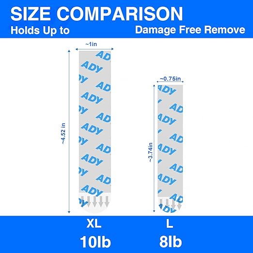 ADY Removable Double Sided Tape Heavy Duty 40 Pack, Picture Hanging Strips - Image 2