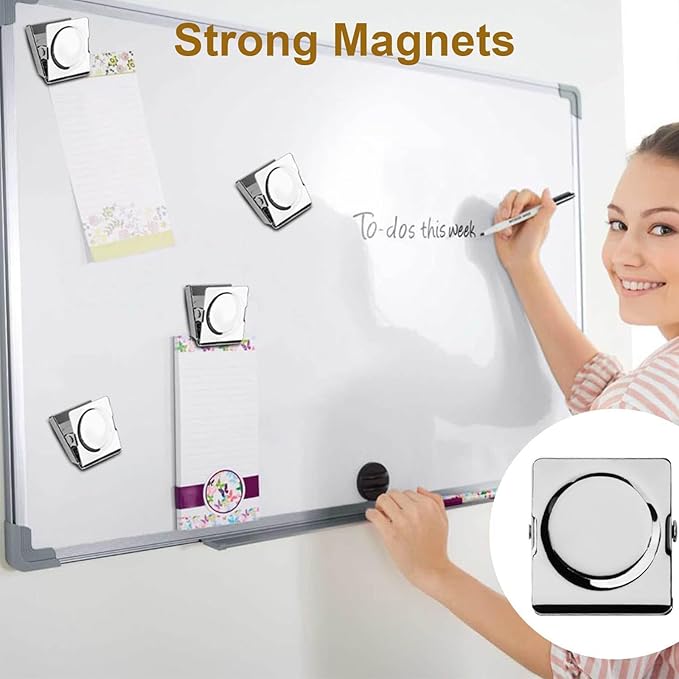 Square Strong Magnetic Clips, 1.8"-9 Pcs, 45 mm, Refrigerator Magnet Clips - Image 4
