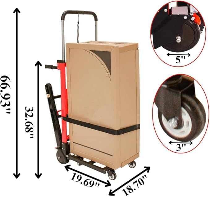 LINE2design Electric Hand Truck Dolly - 441 lb Capacity 160W Motor - Folding - Image 7