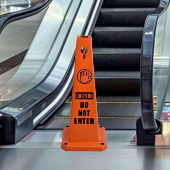 Do Not Enter Sign, 26.4-Inch Safety Cone, High-Visibility, Weatherproof - Image 7