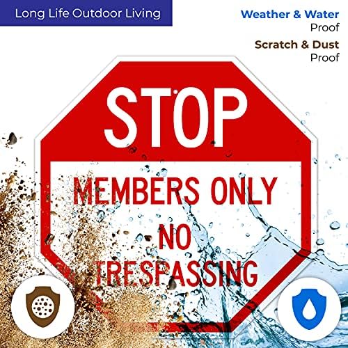 Members Only No Trespassing Sign, - Image 5